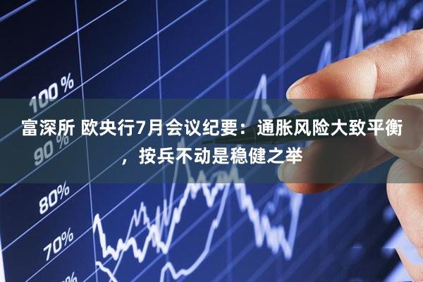 富深所 欧央行7月会议纪要：通胀风险大致平衡，按兵不动是稳健之举
